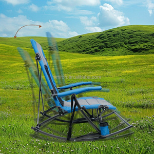 Chaise à bascule de luxe portable et pliable avec logo personnalisé pour adultes, idéale pour la pêche, le camping, les sorties en plein air, les pique-niques, la plage et la détente - Product Image 4