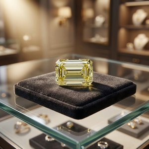 Diamant de laboratoire jaune vif fantaisie radiant de 2 carats certifié IGI, taille émeraude, pierre libre pour la fabrication de bijoux AURA LUXURIA - Product Image 5