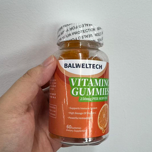 Compléments vitaminiques BALWELTECH, supplément de vitamine C, soins de santé, blanchiment de la peau, gommes à la vitamine C pour soutenir le système immunitaire - Product Image 1