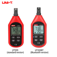 UT333 UT333BT UNI-T Mini Termómetro Higrómetro Digital LCD con Modo MAX/MIN, Botón Inteligente y Batería