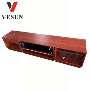 Siêu ngắn ném Walnut chiếu tủ với động cơ tầng nâng lên alr Pet pha lê màn hình chiếu