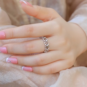 Elegante <span class=keywords><strong>Anello</strong></span> con Albero <span class=keywords><strong>della</strong></span> <span class=keywords><strong>Vita</strong></span> in Moissanite, <span class=keywords><strong>Argento</strong></span> Sterling 925 Placcato Rodio, Gioiello per Matrimonio e Fidanzamento per Donne - Product Image 5