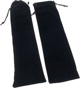 Velvet <b>Drawstring</b> Hand Fan Protective <b>Pouch</b> Pocket Black Fabric Sleeve for Jewelry Wedding Party Promotional Party Supplies - Product Image 4