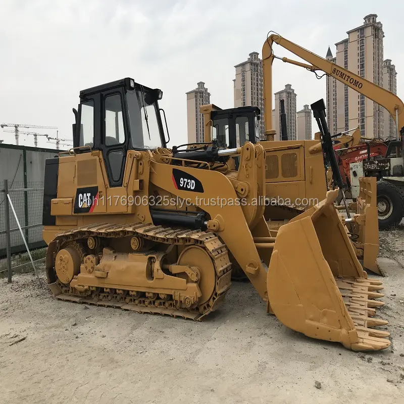 Utilizzato Giappone gatto originale 973d trattore loader, gatto 973d crawler loader in vendita a buon mercato