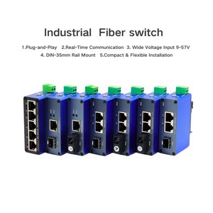 Commutateur PoE industriel 4/8/10/16 ports, commutateur réseau Gigabit complet, convertisseur de média <span class=keywords><strong>Ethernet</strong></span> avec fente <span class=keywords><strong>fibre</strong></span>, commutateur PoE IP40 - Product Image 2