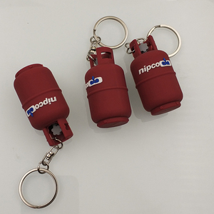 Tùy chỉnh bất kỳ hình dạng mềm cao su PVC Keychain/Keyring Bình chữa cháy gas Tank Keychains đầy đủ 3D PVC Keyring - Product Image 3