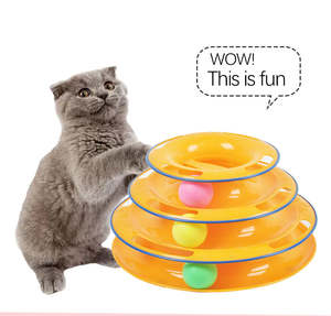 Juguetes interactivos para gatos, juguete divertido de mesa giratoria para interiores, rompecabezas de bolas coloridas con campana, giradiscos para gatos, superventas de 2023 - Product Image 6