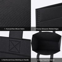Sacs fourre-tout colorés en non-tissé laminé recyclé avec logo personnalisé, réutilisables, écologiques, motif lettres, publicitaires