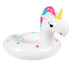 Manufacturer OEM factory multicolor unicorn sea float outside game swimming float pool ring