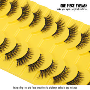 Vente en gros des <span class=keywords><strong>plus</strong></span> populaires demi-cils oeil de chat faux cils queue allongée demi-oeil cils naturels - Product Image 5