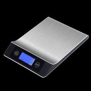 Báscula de Cocina de Acero Inoxidable, Báscula Electrónica Digital de 10 kg con Apagado Automático, Forma Rectangular, Funciona con Batería, CX-2017 - Product Image 1