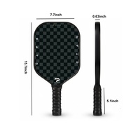Raquette de pickleball PatsSport personnalisée exclusive avec noyau en nid d'abeille en fibre de verre, ensemble complet, pressée à froid, extérieur, 16 mm d'épaisseur