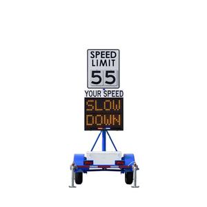 الطاقة الشمسية المرور مصباح ليد تحذيري عرض الرادار الكاشف سرعة الحد تسجيل - Product Image 1