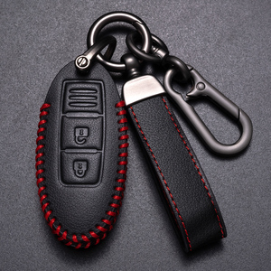 Accessoires automobiles intelligents, porte-clés en cuir ciré, étui pour clés de voiture Nissan, housse de protection - Product Image 2