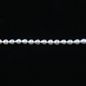 <span class=keywords><strong>Perles</strong></span> d'Akoya <span class=keywords><strong>chinoises</strong></span> baroques en forme de larme blanches de 6 à 7 mm, 16 pouces - Product Image 3