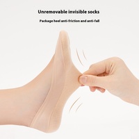 Chaussettes d'été ultra-minces pour femmes, coupe libre, en soie glacée tricotée, rayées antidérapantes, assorties à tous les vêtements