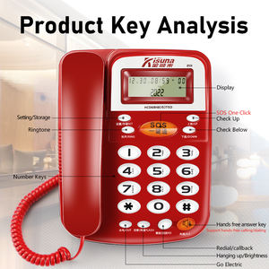 Téléphone <span class=keywords><strong>fixe</strong></span> à gros boutons Téléphone filaire pour bureau Téléphone <span class=keywords><strong>fixe</strong></span> <span class=keywords><strong>professionnel</strong></span> à domicile FICAN201 - Product Image 3