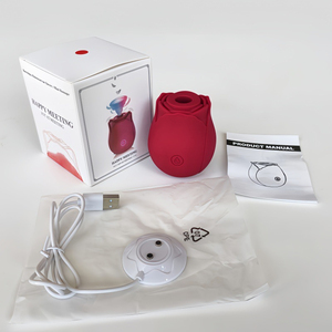Mini-masseur en forme de rose Happy Meeting, rechargeable par USB, étanche, vibrateur clitoridien, 10 fréquences, sans latex, jouet pour adultes - Product Image 4