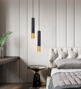 アルミチューブペンダントライト モダン ブラック ブラス ゴールド ホーム キッチン ベッドサイド ペンダントライト - Product Image 6