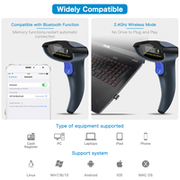 Escáner de Código de Barras Inalámbrico 2D Portátil NETUM Versión Wifi: W8-wifi, Lector de Códigos QR con Bluetooth y USB