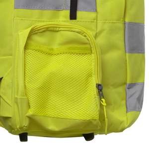 Sac à dos de travail extérieur jaune Oxford pour femmes, sac à dos RPET, cyclisme, sécurité, sac à dos haute visibilité, sac à dos d'étudiant, sac à dos pour ordinateur portable - Product Image 6