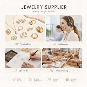 Ensemble collier et boucles d'oreilles en zircon plaqué or 18 carats pour femme, vente en gros, idéal pour un anniversaire - Product Image 2
