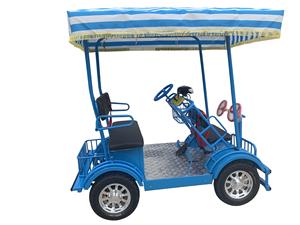 Bicicletta Elettrica Surrey <span class=keywords><strong>a</strong></span> <span class=keywords><strong>4</strong></span> <span class=keywords><strong>Ruote</strong></span> per <span class=keywords><strong>4</strong></span> Persone, 1000W, Monoposto, con Sedili in Pelle e 20 Velocità, Disponibile in Vari Colori - Product Image 2