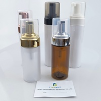 Bouteilles vides en PET pour nettoyant visage et soins de la peau, 100ml, 120ml, 150ml, 220ml, 250ml, avec pompe pulvérisatrice en plastique, impression sérigraphique personnalisée, 100 pièces