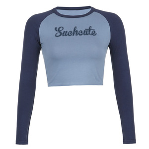 <span class=keywords><strong>T</strong></span>-<span class=keywords><strong>shirt</strong></span> à manches longues pour <span class=keywords><strong>femme</strong></span>, basique, solide, décontracté, bleu <span class=keywords><strong>gris</strong></span>, crop top, <span class=keywords><strong>t</strong></span>-<span class=keywords><strong>shirt</strong></span> tendance, ajusté, tee-<span class=keywords><strong>shirt</strong></span> pour <span class=keywords><strong>femme</strong></span>, OEM - Product Image 6