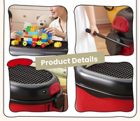 Boîte de rangement moderne pour jouets d'enfants, avec couvercle pour blocs de construction, en PP, étanche, grande capacité, avec roulettes, multifonctionnelle, pour salle de jeux