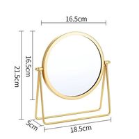 Fer Art haut pied miroir Vintage or maquillage rose or noir métal support coiffeuse miroir décoratif