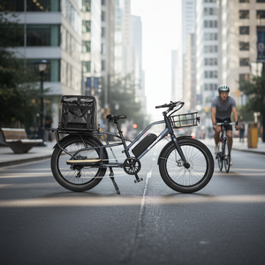 Vélo cargo électrique 48V à double batterie pour livraison de nourriture, 250W, entrepôt UE - Product Image 3