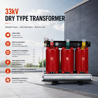 Transformateur sec 33 kV, bobinage en cuivre et aluminium époxyé coulé sous vide, 50/60 Hz, intérieur/extérieur