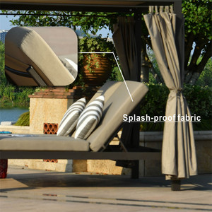 Fabricantes <span class=keywords><strong>de</strong></span> venta directa <span class=keywords><strong>de</strong></span> ocio desmontable muebles <span class=keywords><strong>de</strong></span> exterior Hotel jardín playa mimbre Patio salón conjunto tumbona con dosel - Product Image 5