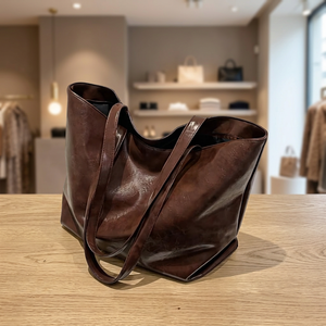 Bolsos de Mano Casuales de Lujo en Cuero Genuino, Modernos, Ecológicos, Duraderos, con Cierre, Impermeables, Ligeros y Grandes para Mujer - Product Image 5