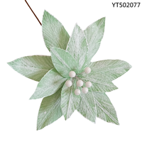 Grande fleur artificielle de poinsettia pour Noël, mariage, fête, décorations scintillantes, couleur et design personnalisés en usine