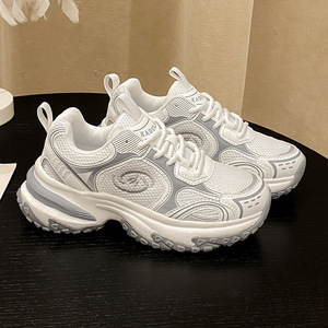 รองเท้าผ้าใบพื้นหนาสไตล์เรโทรสำหรับผู้ชาย, รองเท้าดีไซน์เนอร์แบบ Dad Shoes, รองเท้าวิ่งอเนกประสงค์เสริมส้นพื้นหนาทันสมัย - Product Image 3