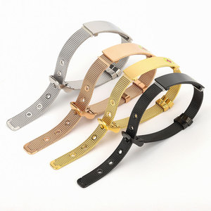 Pulsera de malla de acero inoxidable con símbolo médico, ajustable, personalizada, con grabado DIY, para profesionales de la salud - Product Image 2