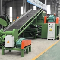 Machine de recyclage automatique de pneus usagés avec contrôle PLC pour la découpe industrielle des pneus, niveau de sécurité élevé