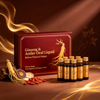 Liquide Oral Herbal au Ginseng et au Panache de Cerf, Marque Privée OEM, 10ml – Soutien Nutritionnel pour l'Énergie Physique et la Vigueur – Suppléments Herbales Personnalisés