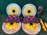 Kit d'étriers de frein avant 6 pistons Akebono 9N pour Tesla Model 3/Y, avec disques ventilés rainurés 380mm/360mm et mise à niveau de grands disques de frein arrière