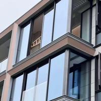 Porte-fenêtre coulissante en aluminium à rupture de pont thermique, résistante aux intempéries, double vitrage Low-E, écoénergétique, résistante aux chocs, design moderne