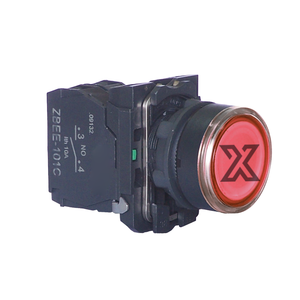 XB5AW34B1C ปุ่มกดแบบหัวแบนสีแดงพร้อมไฟแสดงสถานะ LED - Product Image 1