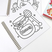 Impression en gros d'usine, livre de coloriage personnalisé à bas prix, livre pour enfants avec reliure spirale, papier couché, impression offset
