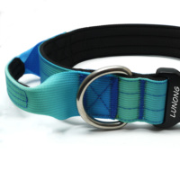 Collar de Perro de Nailon de Lujo Clásico Personalizable con Hebilla de Liberación Rápida, Acolchado para Mayor Comodidad, Anillo en D de Metal y Opción de Logotipo Personalizado