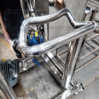 Cuve de mélange chauffante électrique mobile 200L avec homogénéisateur à cisaillement élevé au fond et disperser haute vitesse, pompe à moteur économe en énergie