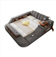 Lit combiné multifonctionnel Lit souple de massage personnalisé Lit en cuir Meubles de chambre à coucher