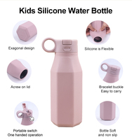 Ensemble de 2 boîtes à lunch réutilisables, compatibles lave-vaisselle, sans BPA, étanches, en acier inoxydable, et bouteille d'eau en silicone