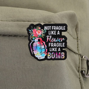 Pin Esmaltado con Eslogan Atrevido, <span class=keywords><strong>Arte</strong></span> Floral y de Granadas Coloridas con Frase Inspiradora, Broche para Chaqueta, Mochila, Solapa, Accesorio - Product Image 4