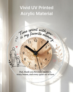 Custom Acrylic <b>Clock</b> UV Printed Round Desk <b>Clock</b> Personalized Home <b>Decor</b> Corporate Gift - Product Image 3